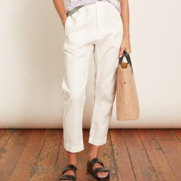 Everlane Pants - Everlane White Button-Front Pants Size 4